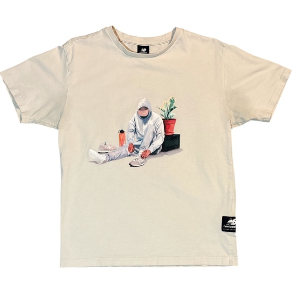 Artist Collab New Balance and Jacob Rochester “Gearing Up” T-Shirt Med RARE - Picture 1 of 7